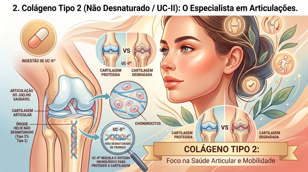 Uma pessoa ativa realizando movimentos e alongamentos com total mobilidade, sem dores nos joelhos ou juntas, ilustrando a eficácia do colágeno Tipo 2 (UC-II) na proteção e regeneração das cartilagens articulares.